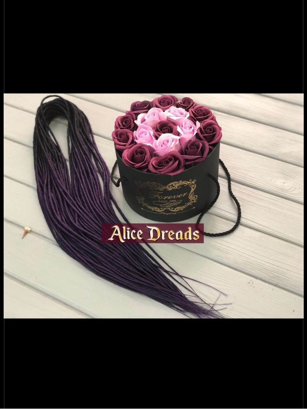 Ombre Purple Synthetic Dreadlock Extensions